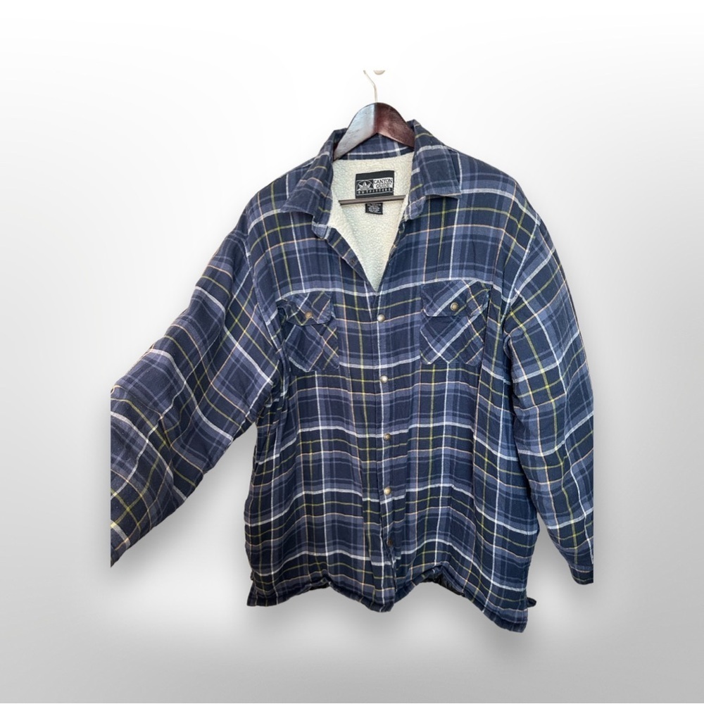 Vintage Canyon Guide Outfitters Quilted Plaid Button Down w/ Pockets Size 2XLT